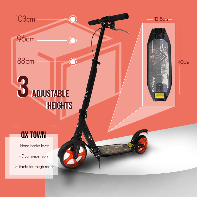 Kick Scooter Dual Suspension ABEC 11 Ball Bearings Town Rider! / adult scooters